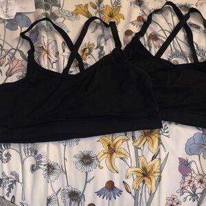 Mimi Maternity nursing racerback clip-down bra lot of two size L